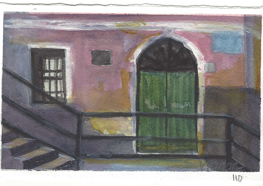 K. Porter Painting #110 Italy door