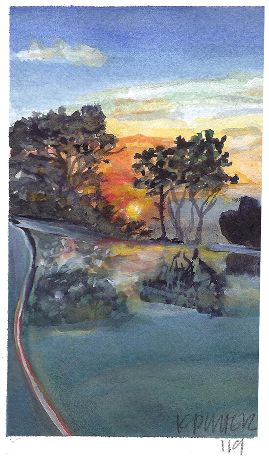 K. Porter Painting 119 Haramara-Pool -Sunset